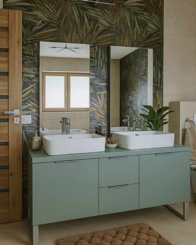 Mobilier de baie realizat la comandă, exact pe dimensiunea și stilul spațiului tău. ✨ Design modern,…